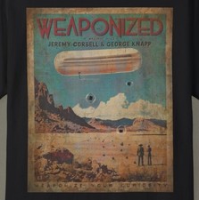 Listing image for WEAPONIZED PODCAST T-Shirt, UFO Disclosure Tee, Jeremy Corbell George Knapp UAP