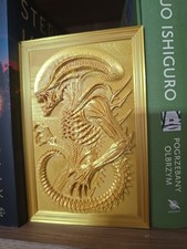 Listing image for Alien Xenomorph 3D Printed Gold Wall Plaque Relief Art Sci-Fi Movie Decor Gift