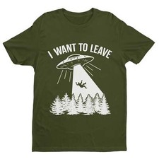 Listing image for Funny UFO T Shirt I Want To Leave Retro Alien Roswell Area 51 You Are Not Alone